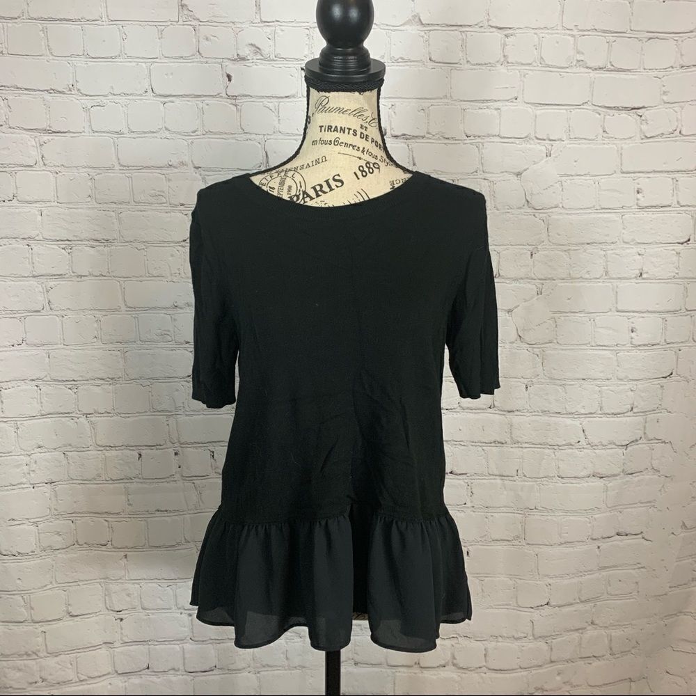 Ann Taylor LOFT Women Black Blouse size small